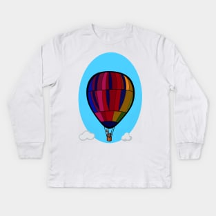 Ostrich in a Balloon Kids Long Sleeve T-Shirt